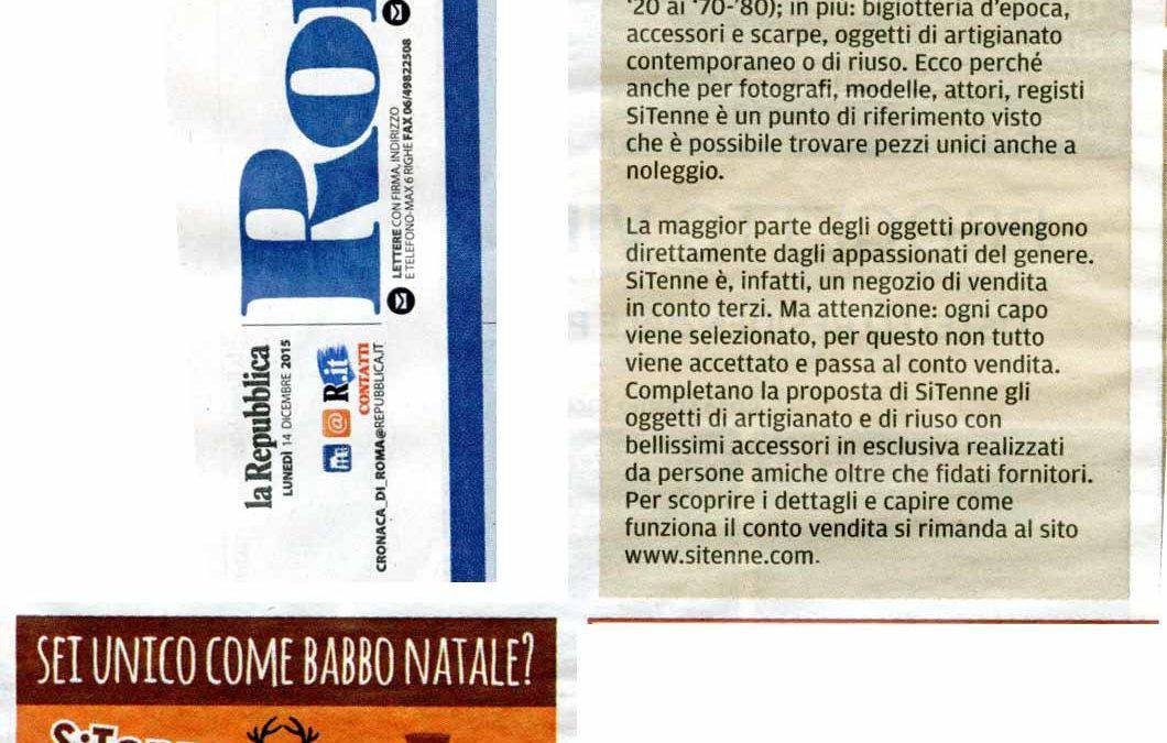 Unici come Babbo Natale! Sitenne è su Repubblica Roma