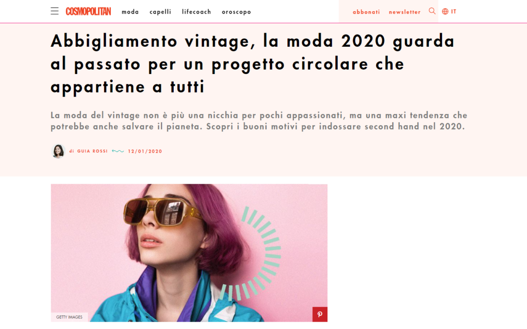 Per Cosmopolitan siamo fra i must Vintage del 2020!